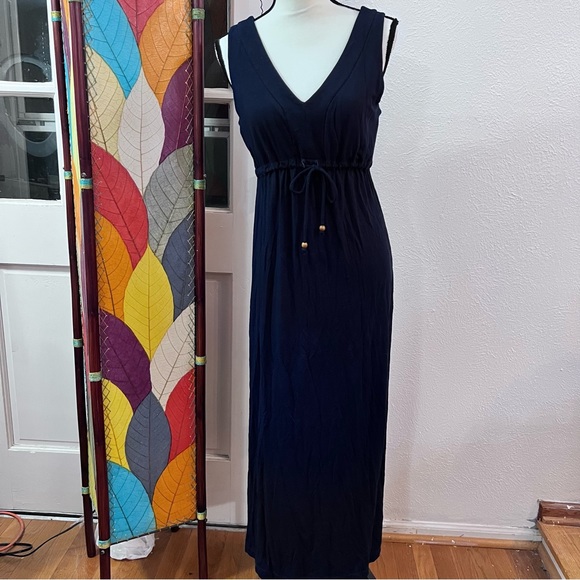 fresh produce Dresses Fresh Produce Blue Knit Sleeveless Maxi Dress